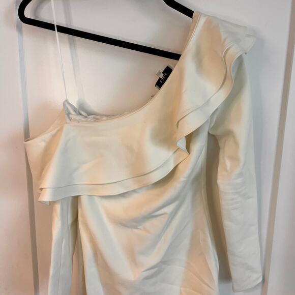 Likely White Draped Ruffle Overlay Georgina Mini Dress Size 0 - Picture 5 of 12